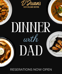 Black Elegant Father's Day Restaurant Promo Poster